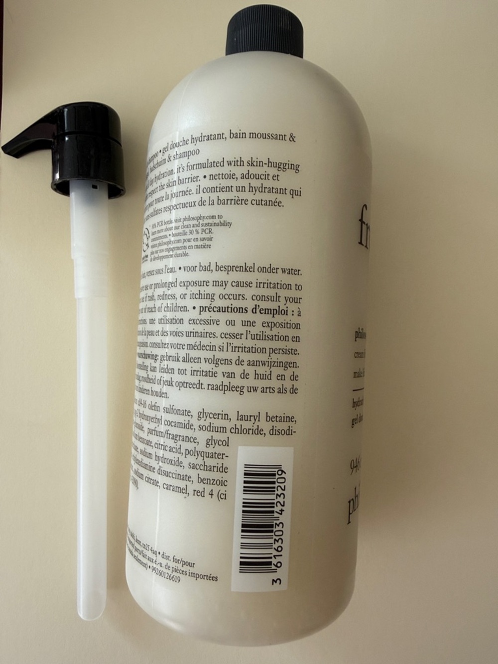 Philosophy Fresh Cream Hydrating Shower Gel, 32 oz. With Pump - Picture 6 of 7